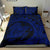 Hawaiian Map Kanaka Honu Hibiscus Blue Globular Polynesian Bedding Set - Polynesian Pride