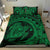 Hawaiian Map Kanaka Honu Hibiscus Green Globular Polynesian Bedding Set - Polynesian Pride