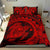 Hawaiian Map Kanaka Honu Hibiscus Red Globular Polynesian Bedding Set - Polynesian Pride