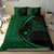 Hawaiian Map Manta Ray Polynesian Bedding Set - Green - Circle Style - Polynesian Pride