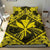 Hawaiian Map Kanaka Hibiscus Yellow Polynesian Bedding Set - Polynesian Pride