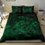 Hawaiian Map Turtle Tattoo Hibiscus Plumeria Polynesian Bedding Set - Green - Polynesian Pride