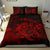 Hawaiian Map Turtle Tattoo Hibiscus Plumeria Polynesian Bedding Set - Red - Polynesian Pride