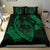 Hawaiian Fish Hook Hibiscus Banzai Surfing Polynesian Bedding Set Green - Polynesian Pride