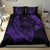 Hawaiian Fish Hook Hibiscus Banzai Surfing Polynesian Bedding Set Purple - Polynesian Pride