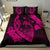 Hawaiian Fish Hook Hibiscus Banzai Surfing Polynesian Bedding Set Pink - Polynesian Pride