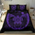 Hawaiian Fish Hook Turtle Heart Polynesian Bedding Set Purple - Polynesian Pride