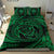 Hawaiian Kanaka Honu Hibiscus Tornado Green Polynesian Bedding Set - Polynesian Pride