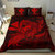 Hawaiian Map Hula Girl Hibiscus Kanaka Polynesian Bedding Set - Red - Polynesian Pride