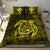 Hawaiian Map Turtle Kanaka Hibiscus Polynesian Bedding Set - Yellow - Polynesian Pride