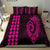 Hawaiian Kakau Fish Hook Polynesian Bedding Set - Pink - Polynesian Pride