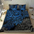 American Samoa Polynesian Duvet Cover Set - Blue Hibiscus Turtle Flowing - Polynesian Pride