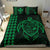 Hawaiian Map Kakau Turtle Kanaka Polynesian Bedding Set - Green - Polynesian Pride