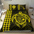 Hawaiian Map Kakau Turtle Kanaka Polynesian Bedding Set - Yellow - Polynesian Pride