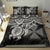 Wallis and Futuna Polynesian Duvet Cover Set - White Turtle BLACK - Polynesian Pride