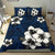 Hawaiian Plumeria Tribal Polynesian Bedding Set Blue - Polynesian Pride