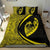 Hawaiian Surfing Waves Fish Hook Polynesian Bedding Set - Circle Style Yellow - Polynesian Pride