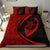 Hawaiian Turtle Fish Hook Hibiscus Polynesian Bedding Set - Circle Style Red - Polynesian Pride