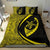 Hawaiian Turtle Fish Hook Hibiscus Polynesian Bedding Set - Circle Style Yellow - Polynesian Pride