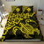 Hawaiian Map Turtle Hibiscus Kanaka Polynesian Bedding Set - Yellow - Polynesian Pride