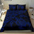 Hawaiian Map Turtle Hibiscus Kanaka Polynesian Bedding Set - Blue - Polynesian Pride