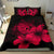 Hawaiian Map Hibiscus Turtle Polynesian Bedding Set - Calico Red - Polynesian Pride