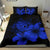 Hawaiian Map Hibiscus Turtle Polynesian Bedding Set - Traffic Blue - Polynesian Pride