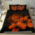 Hawaiian Map Hibiscus Turtle Polynesian Bedding Set - Orange - Polynesian Pride