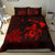 Hawaiian Map Turtle Plumeria Hibiscus Fish Hook Polynesian Bedding Set Red - Polynesian Pride