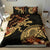 American Samoa Polynesian Duvet Cover Set - Lizard Lucky Black - Polynesian Pride