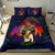 Hawaiian Hula Girl And Warrior Coconut Tree Polynesian Bedding Set - Polynesian Pride