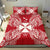 Polynesian Bedding Set - Wallis And Futuna Duvet Cover Set Map Red White - Polynesian Pride