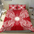 Polynesian Bedding Set - Marshall Islands Duvet Cover Set Map Red White - Polynesian Pride