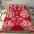 Polynesian Bedding Set - Fiji Duvet Cover Set Map Red White - Polynesian Pride