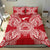 Polynesian Bedding Set - American Samoa Duvet Cover Set Map Red White - Polynesian Pride