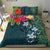 Kanaka Maoli (Hawaiian) Bedding Set - Hibiscus Turtle Tattoo Blue - Polynesian Pride