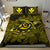 Hawaiian Turtle Hibiscus Plumeria Kanaka Polynesian Bedding Set Yellow - Soft Style - Polynesian Pride