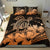 Hawaiian Map Hibiscus Turtle Polynesian Bedding Set Orange - Polynesian Pride