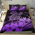 Hawaiian Map Hibiscus Turtle Polynesian Bedding Set Violet - Polynesian Pride