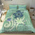 Polynesian Duvet Cover Set - Samoa Bedding Set Polynesian Turtle Hibiscus Green - Polynesian Pride