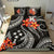 Micronesian Bedding Set - Kosrae Duvet Cover Set - Black Plumeria - Polynesian Pride