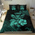 Hawaiian Bedding Set - Kanaka Maoli Polynesian Turquoise - Polynesian Pride