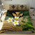 Kanaka Maoli (Hawaiian) Bedding Set, Polynesian Plumeria Banana Leaves Gold - Polynesian Pride