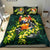 Polynesian Bedding Set - Tonga Duvet Cover Set - Ti Leaf Lei Turtle Green - Polynesian Pride