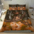 Hawaii Polynesian Turtle Waves Hibiscus Bedding Set - Erik Style - AH - Orange - Polynesian Pride