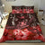 Hawaii Polynesian Turtle Waves Hibiscus Bedding Set - Erik Style - AH - Red - Polynesian Pride