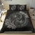 Hawaii Yin Yang Turtle Shark Hibiscus Plumeria Bedding Set - Gray - Polynesian Pride