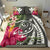 Hawaii Polynesian Turtle Tropical Hibiscus Plumeria Bedding Set - Gray - Polynesian Pride