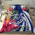 Hawaii Polynesian Turtle Tropical Hibiscus Plumeria Bedding Set - Blue - Polynesian Pride