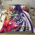 Hawaii Polynesian Turtle Tropical Hibiscus Plumeria Bedding Set - Purple - Polynesian Pride